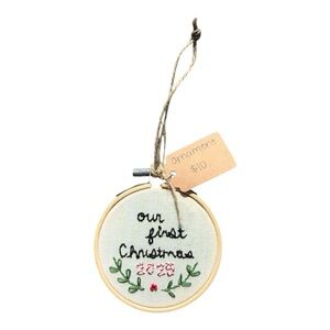 Our First Christmas Embroidered Ornament